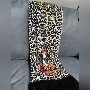 Christian Audigier Ed Hardy Leopard Pattern Scarf